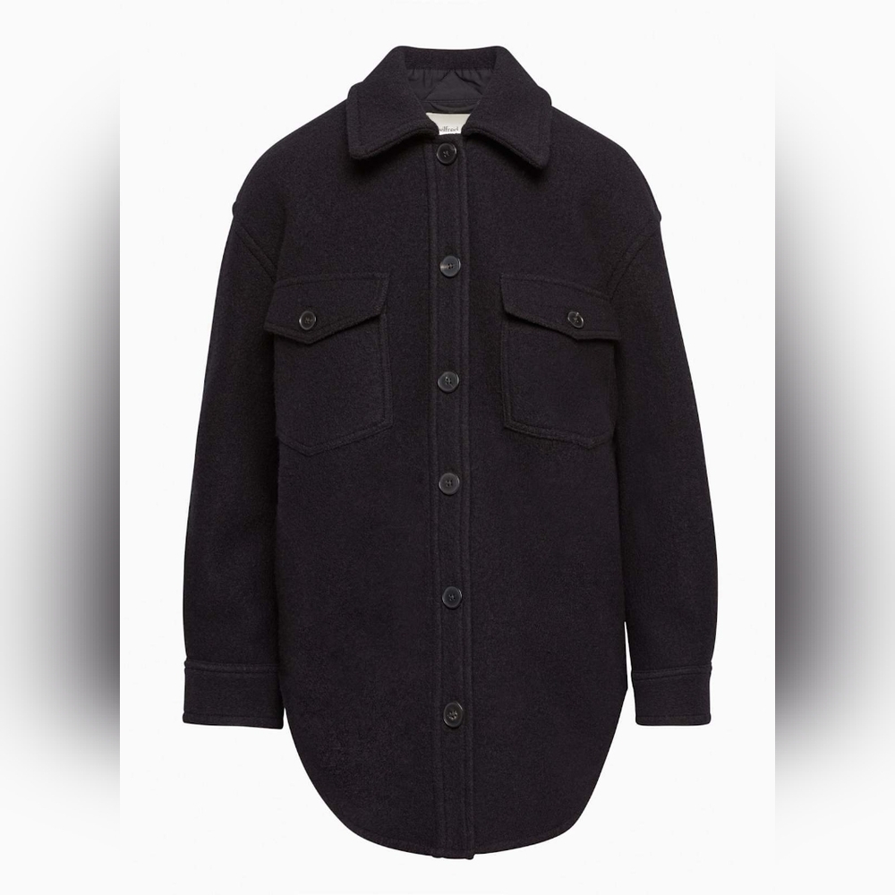 NWT Wilfred Free, The Ganna Shirt Jacket, Black, Large.